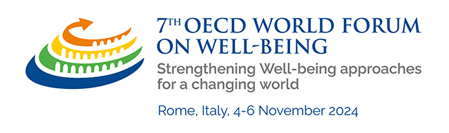 Logo for the 7th World Forum on Well-being, Approaches for a changing world, 4-6 November 2024, Rome, Italy